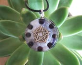 Orgone Pendant - Onyx - Pentagram - Root Chakra Healing Lightworker Jewellery - Positive Energy - Wicca and Pagan Jewelry - Medium