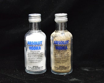 Upcycled Glass Absolut Salt and Pepper Shakers-Stocking Stuffer