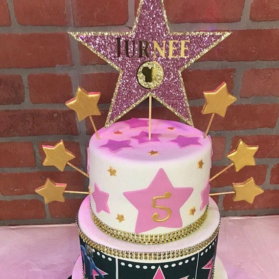 Walk Of Fame Star Cake Topper Award Show Movie Theme