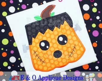 Frankenstein Applique Design - Pumpkin Applique Design - Halloween Applique Design - Halloween Embroidery Design- Kawaii Embroidery Design