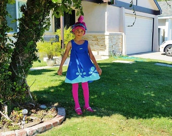 Hot Pink Costume Tights for Princess Poppy Troll Costume Dress Full Waisted Sizes 3-12