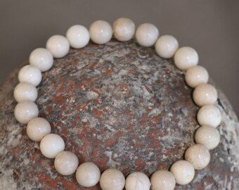 Mens bracelet nude "Gilberto" - River stone or river - stones - 203.