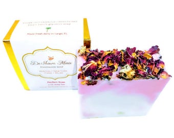 SALE SOAP- Perfect Rose Soap, Rose Petal Soap, Vegan Soap, Handmade Soap, Soap Gift, Wedding Favors, Soap Favors, Wholesale soap