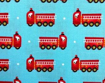 Red truck fabric | Etsy