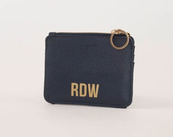 Monogrammed Wallet, Card Holder, Credit Card Holder, Wallet, Custom Wallet, Personalized Wallet, Gift for Teenager, Monogram Gift, Navy