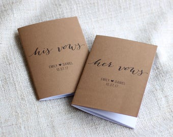 Rustic Vow Books, Rustic Wedding Decor, Wedding Keepsake, Wedding Vows Notebook, Set of 2 Books