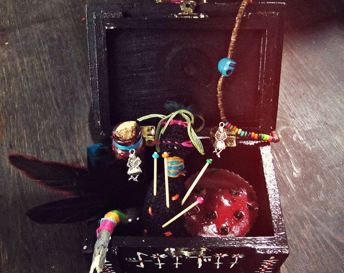 Voodoo Magic Altar Kit - Boho African Decor - Witchcraft Pagan Altar - New Orleans Art - Papa Legba Marie Laveau - Bohemian - Aromatherapy