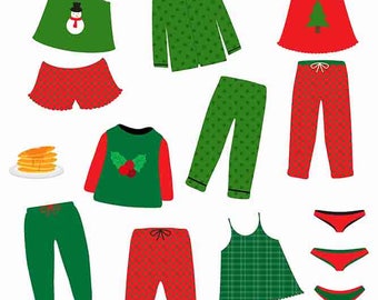 Pajama party clipart  Etsy