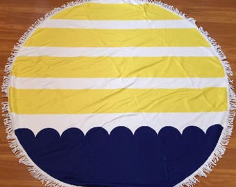 Monogram Beach Towel, Round Beach Towel, Personalized Beach Towel, Graduation Gift, Birthday, Pool Party, Beach Vacation, Bridesmaids