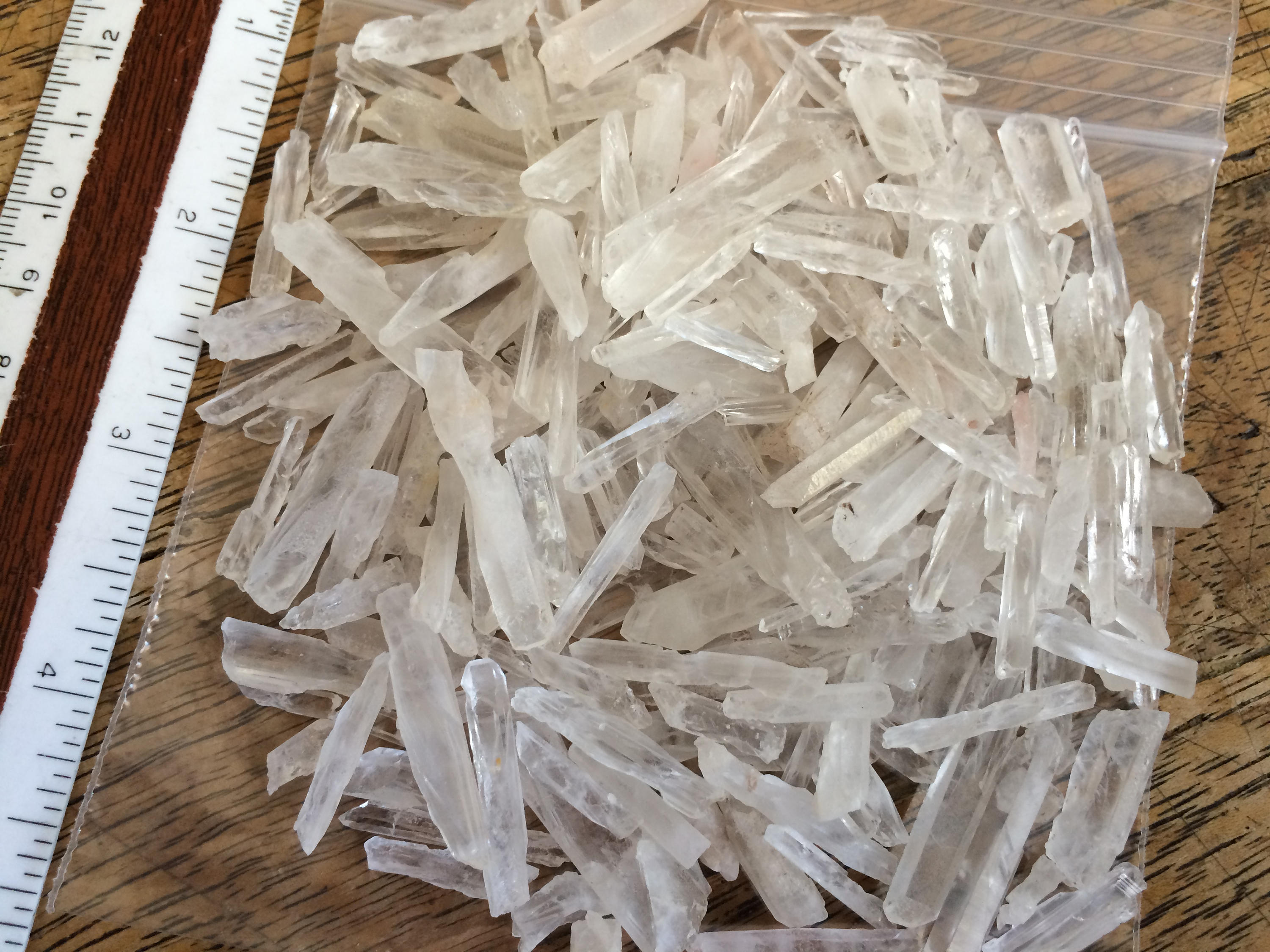 Clear Quartz Crystal Shards, Pieces, Fragments Busted Points Broken
