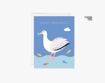 wandering albatross birthday card