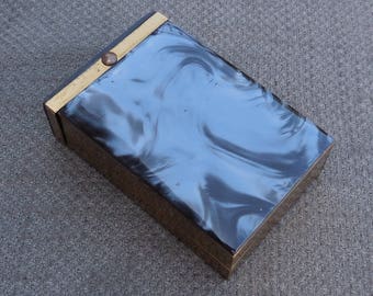 década de 1940 impresionante caseína nacaradas caja de cigarrillo... Cosecha temprana plástico cigarrera... Accesorios de fumar Tobacciana retro... ¡Gran regalo!