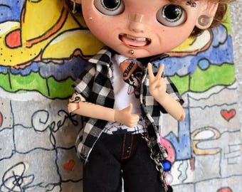 blythe doll, custom doll, ooak doll, big eyes