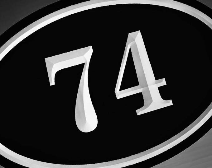 Handcrafted house number signs 1-2 numbers 8" x 12" x 1"