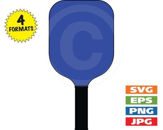 Download 2 Color Pickleball Paddle svg cutting file PLUS eps/vector