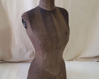 10 % OFF Antique French MANNEQUIN DRESS Form Antique French shop display / shabby French decor