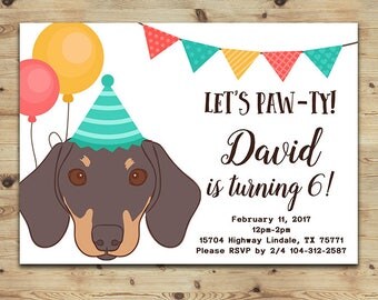 Dachshund birthday | Etsy