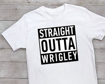 Straight Outta Wrigley. Chicago Cubs Onesie. Shirt