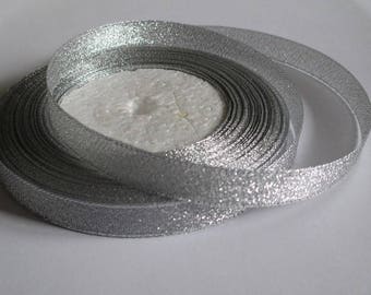 5 m organza Ribbon silver 12mm