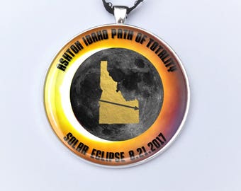 Ashton Idaho Path of Totality Total Solar Eclipse 2017 Ornament - 2" Idaho Falls Total Solar Eclipse- Car Rear View Mirror Ornament