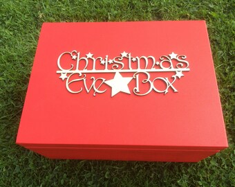 Christmas Eve Box Sign With Stars.