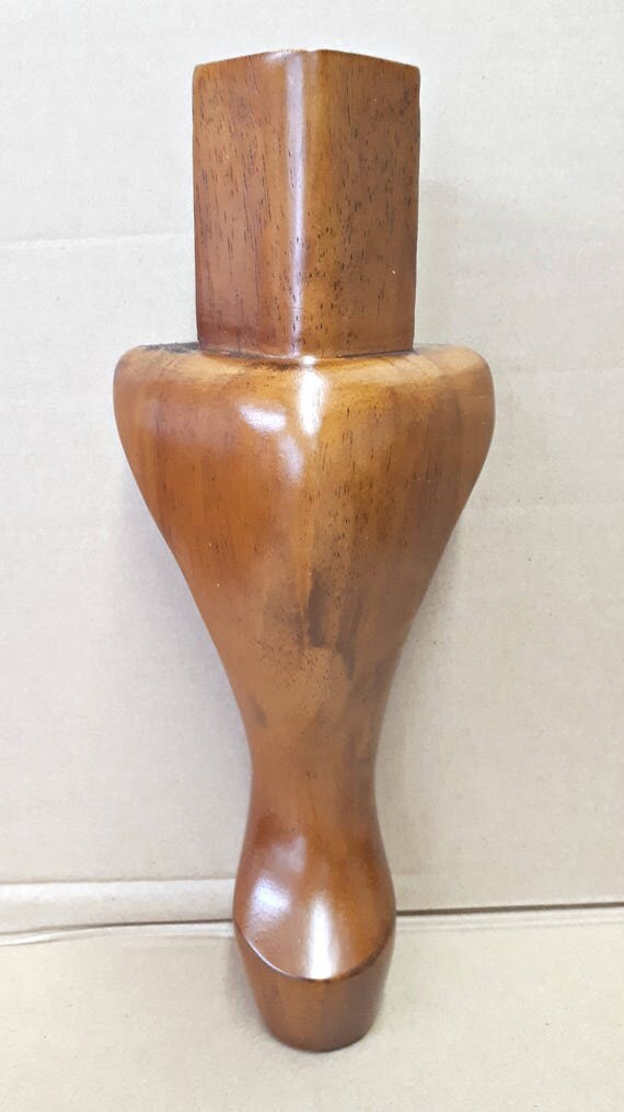 Queen Anne Furniture Leg Feet Polished Walnut Finished Wood