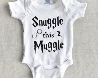 Harry Potter Baby Clothes, Snuggle This Muggle Onesie, Baby Clothes, Baby Girl Clothes, Baby Boy Clothes, Baby Harry Potter Onesie