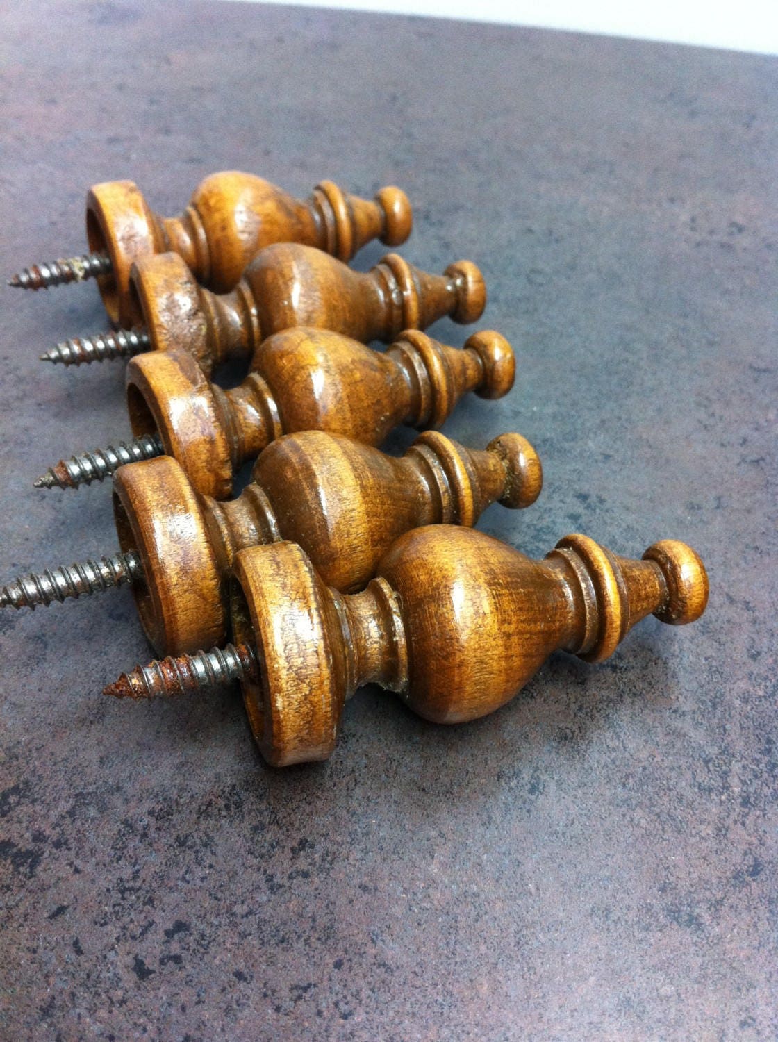 Vintage Wood Finials Furniture Accents 5 Spindles Reno