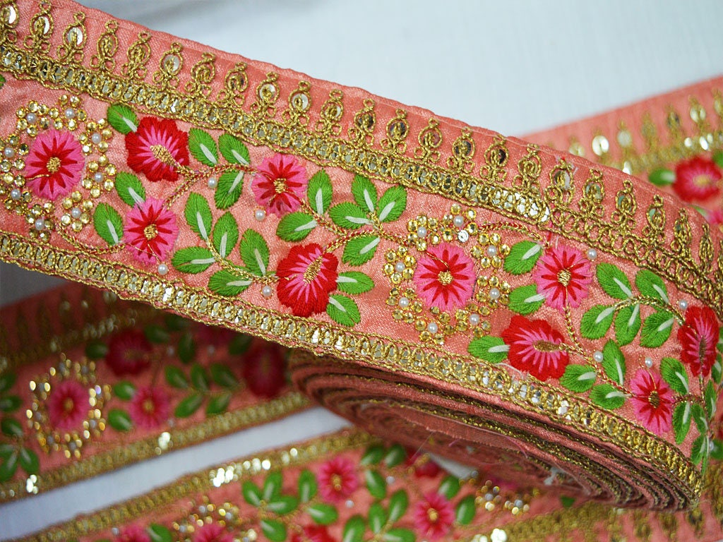 Indian Sari Border Trim By The Yard Decorative Trims Wholesale