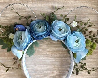 Eeyore Ears, Winnie the Pooh Ears, Eeyore Mickey Ears, Eeyore Floral Wire Ears