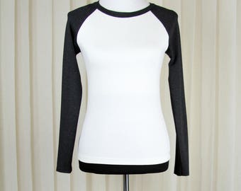 BLACK RAGLAN SLEEVE BLOUSE WITH CUFF SHES GOT GRACE