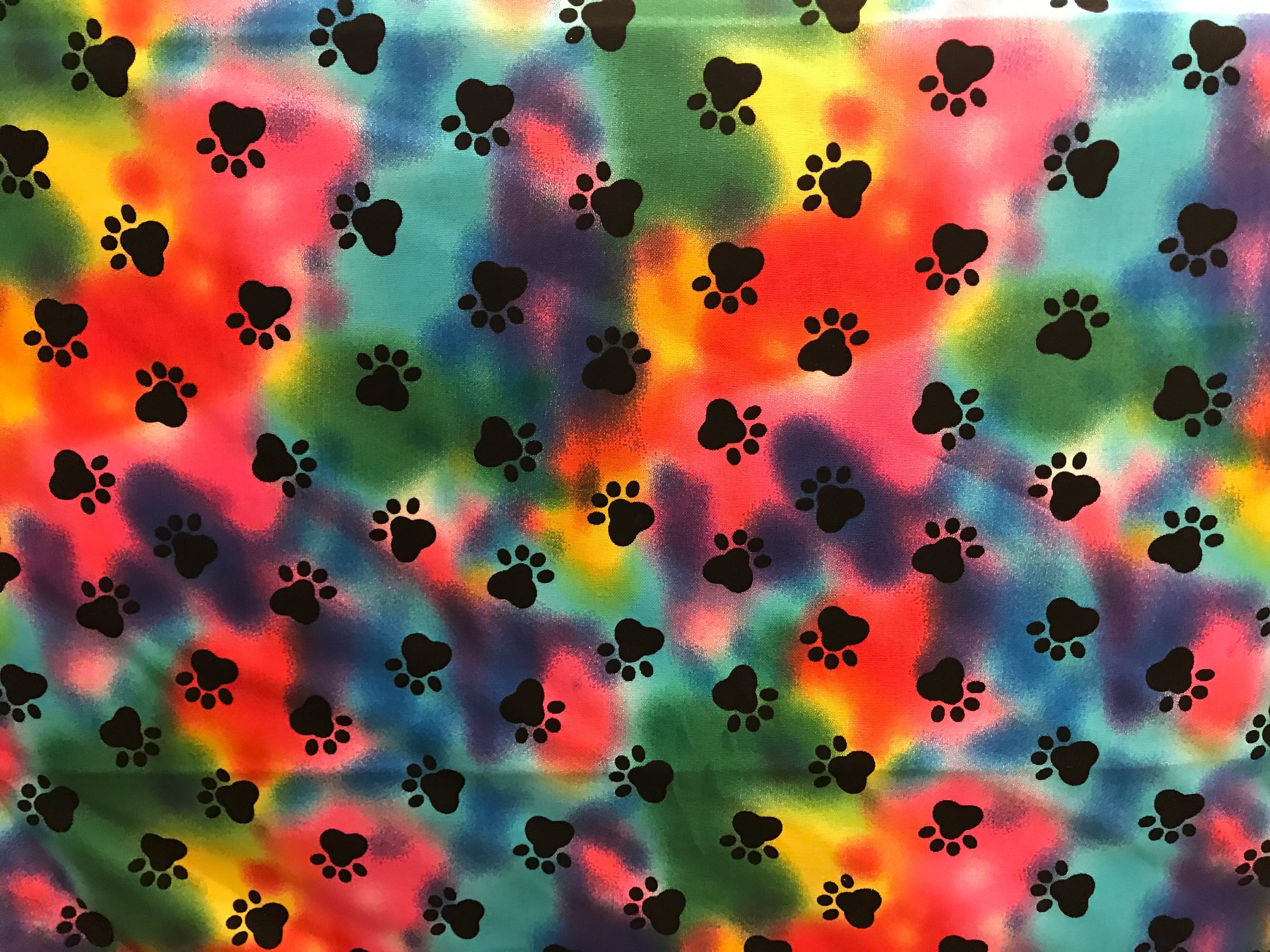 dog print tie dye