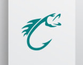 Fish Hook SVG; Svg; Cricut file; Fish SVG; Silhouette File; Cut File; Cameo File;