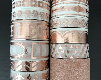 18" SAMPLES of Recollections rose gold washi tape (M197)
