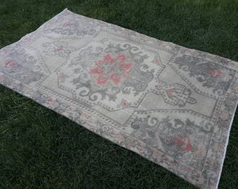51"×90" Vintage Rug Oushak Rugs Area Rug Tribal Rug Turkish Rug Rustic Rug Handmade Rug Muted Rugs Home living, Floor Rugs Rugs Carpet
