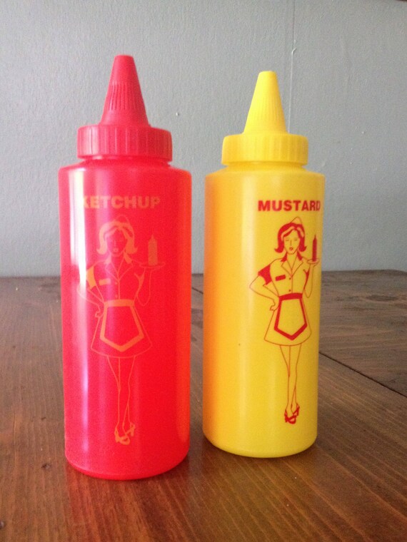 Vintage Mustard Ketchup Holders Diner 50s Style