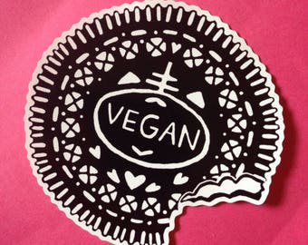 Vegan sticker / Oreo / Vegetarian / Gift