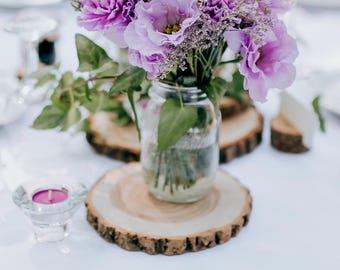 10" Set of 10! Wedding table decor, wood slices! Wood centerpieces, wood chargers, wood slab centerpieces, rustic wedding decor, wood rounds