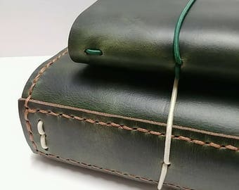 Genuine Leather Traveler's Notebook - Lush Forest