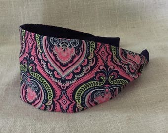 Paisley Headband, Pink Paisley, Womens Headband, Wide Headband, Headbands For Women, Adult Headband, Girls Headband, Custom Hairband