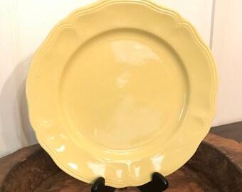 Vintage Buttercup Federalist Ironstone 12 Inch Yellow Serving Platter or Cake Plate | Made in Japan