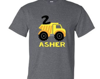 Construction Birthday Shirt, birthday shirt, dump truck shirt, personalized