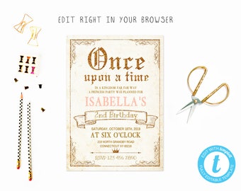 Once Upon A Time Invitation Template 3