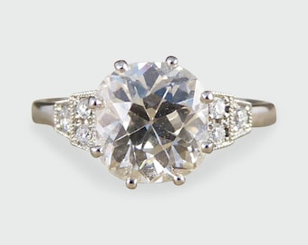 Vintage 1.82ct Diamond Solitaire Engagement Ring in Platinum RG368