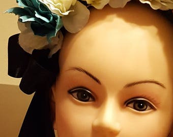 Day of the dead headpiece, flower crown, Dia de los muertos headpiece, halloween ideas