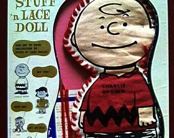 1960 Peanuts Charlie Brown Stuff n' Lace doll by Standard Toycraft