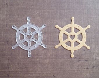 Die cut matrix Sizzix travel sea boat bar heart