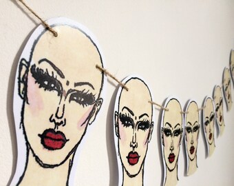 Drag Race bunting, Sasha Velour bunting pack, perfect gift for RuPaul's Drag Race fans
