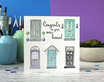 New House card, New Home card, First home card, congratulations card, celebration card