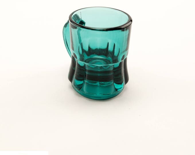 Teal Blue Shot Glass Set | Toy Beer Mugs | Federal Glass Co | Beer Mug Shots | Vintage Shot Glasses